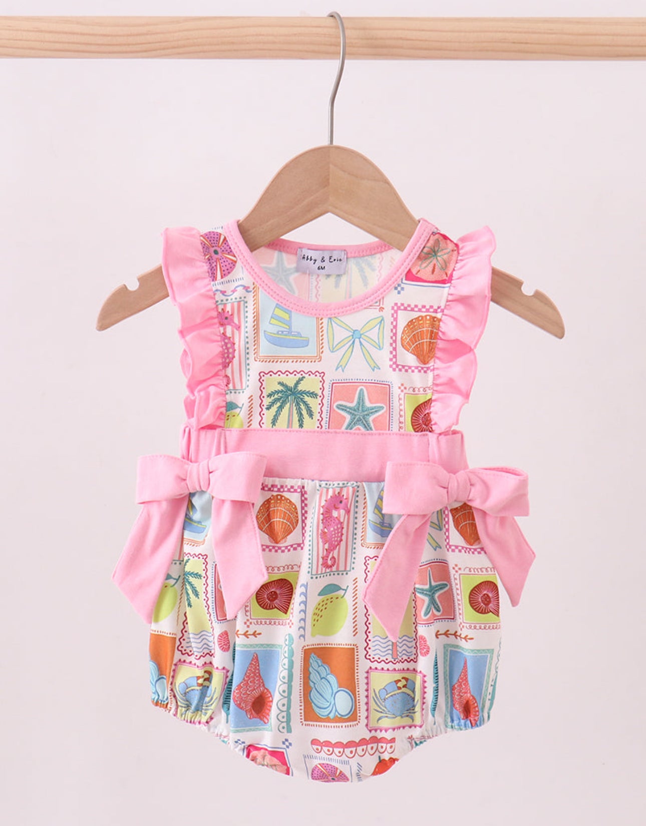 Ocean shell smocked bubble