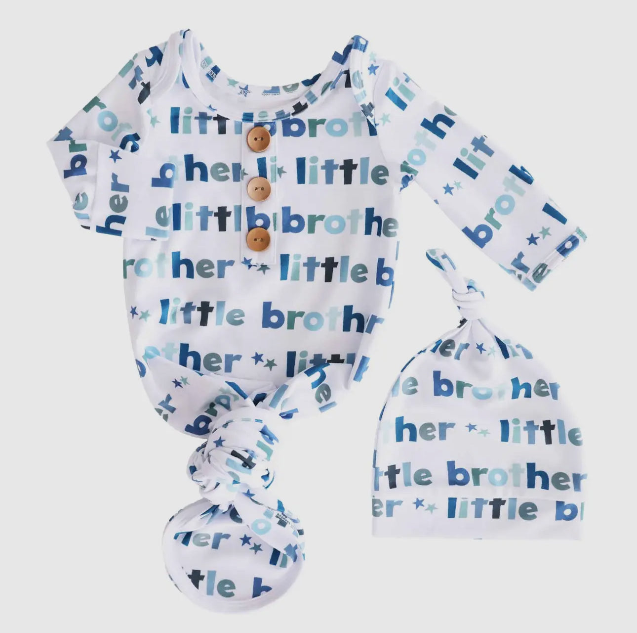 Little brother/Sister bamboo knot gown & hat