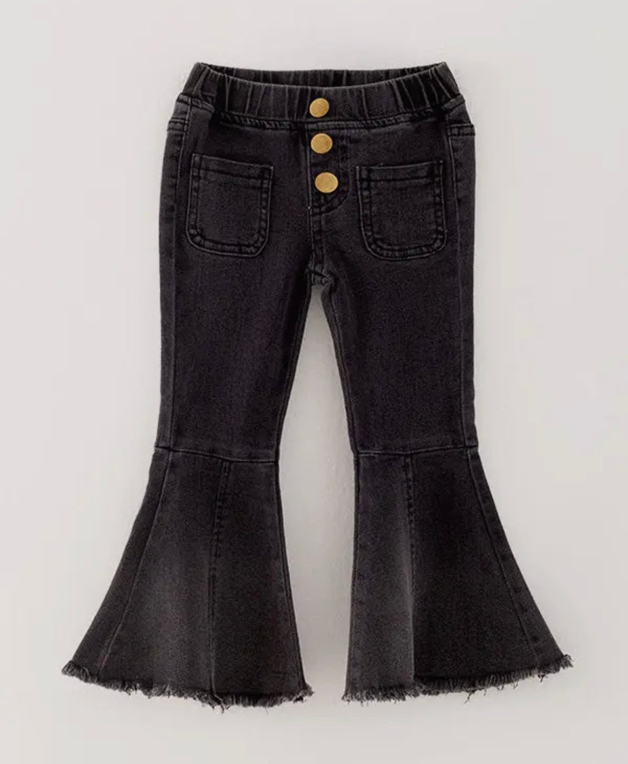 Girls black bell bottoms