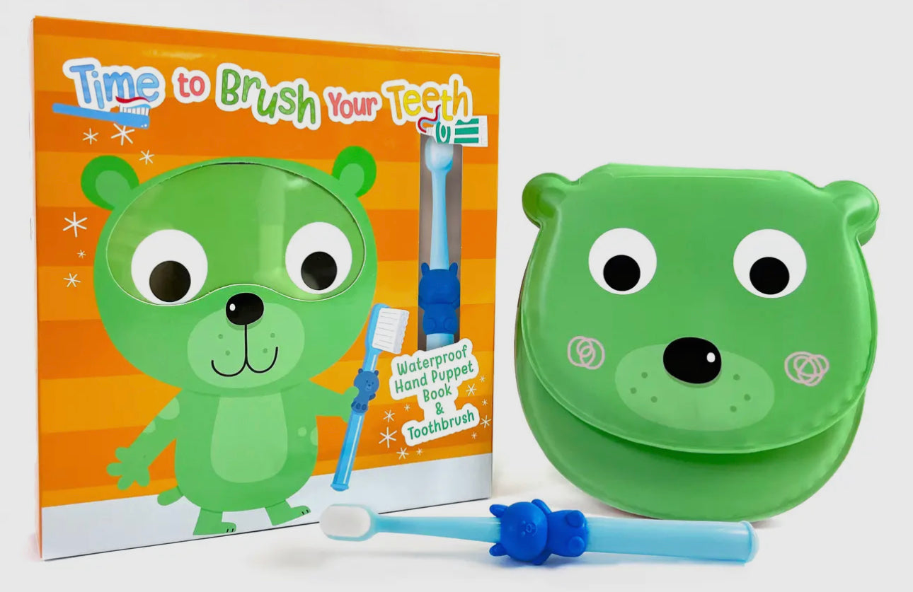 Time to brush your teeth waterproof hand puppet book