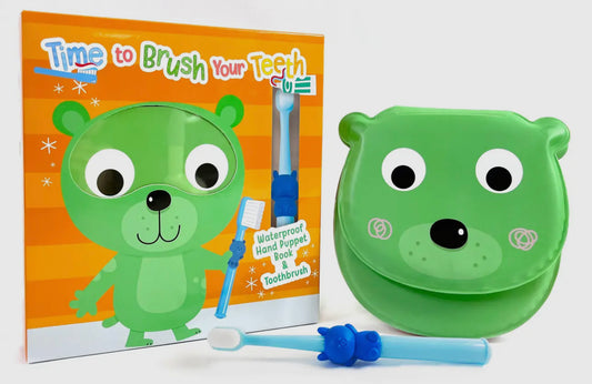 Time to brush your teeth waterproof hand puppet book