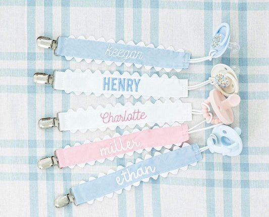Paci clips - embroider me!