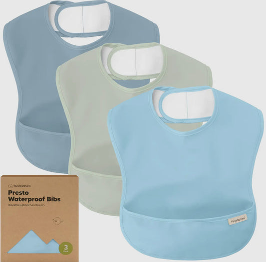 3 pack waterproof baby bibs