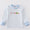 Blue stripe heart embroidered boys top