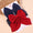 Blue/red bow set