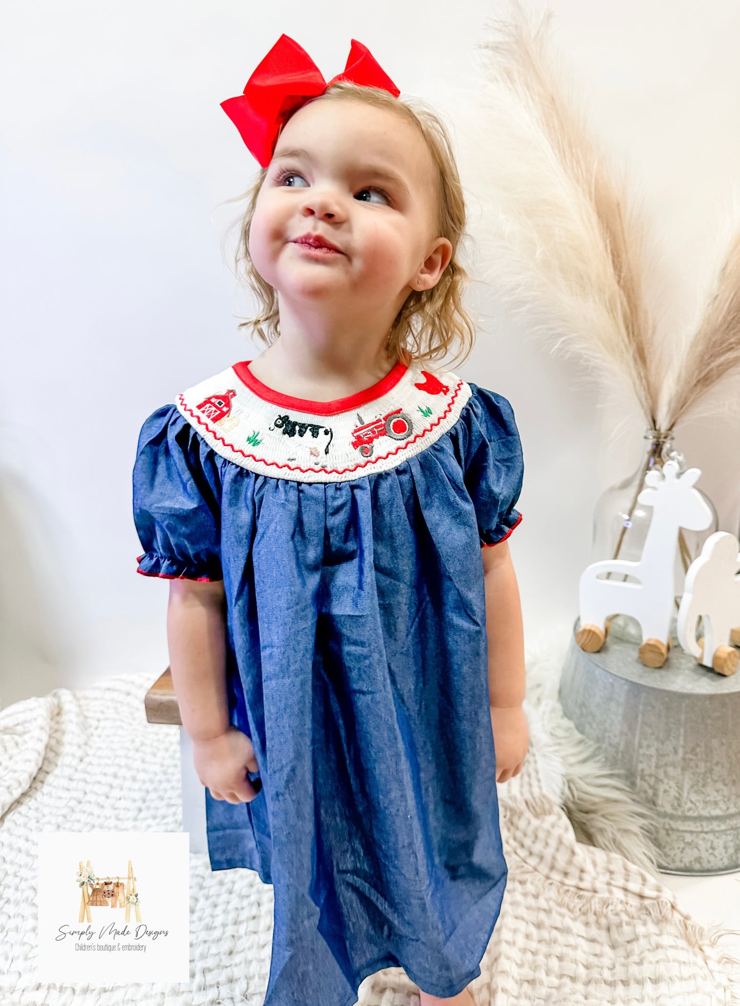 Farm smocked dress