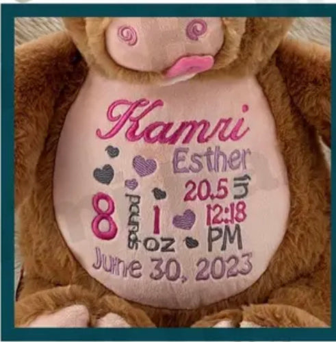 Keepsake animals INCLUDES EMBROIDERED BELLY