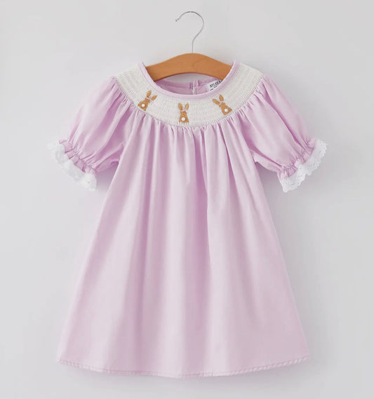 Smocked bunny dress