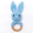 Wood crochet baby teether rattle