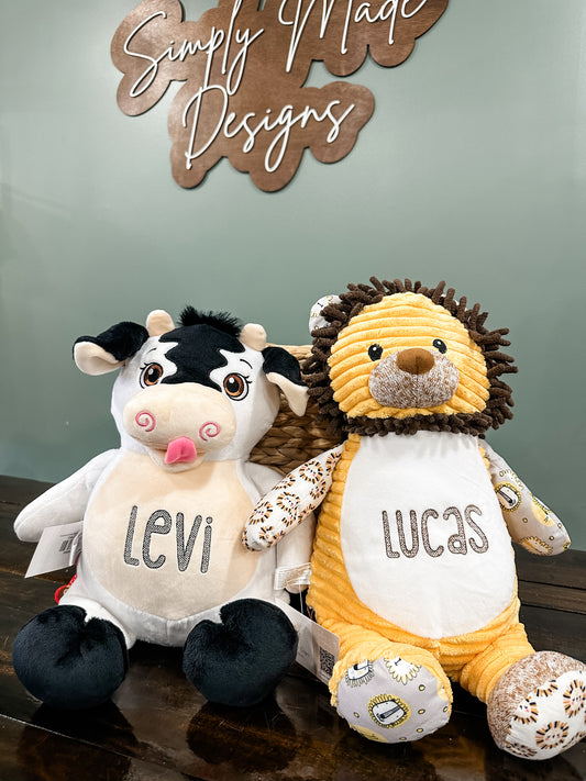 Keepsake animals INCLUDES EMBROIDERED BELLY