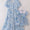 Blue toile mom dress