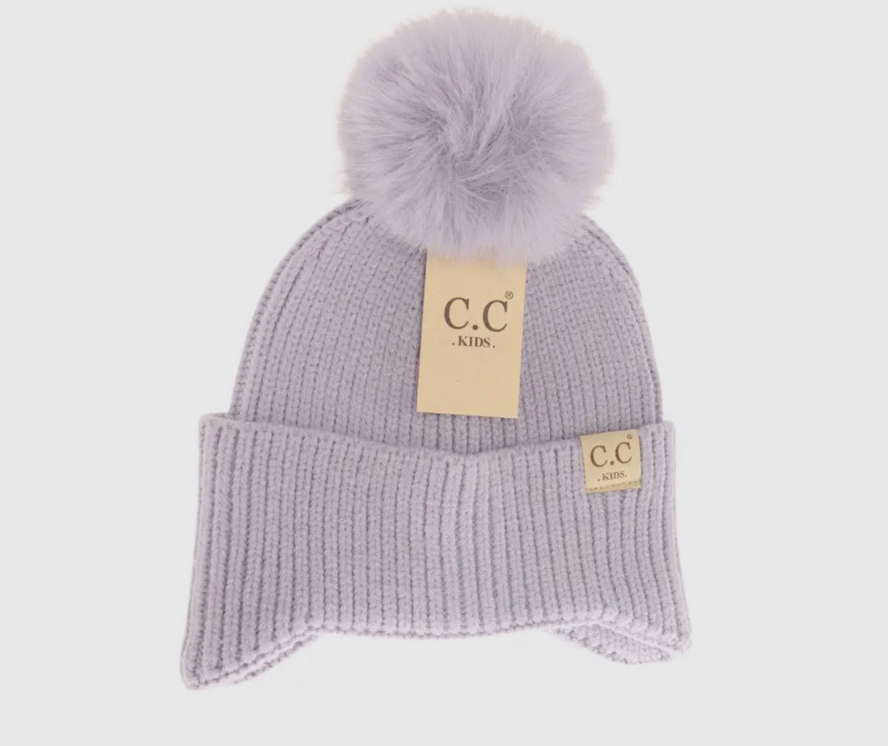 Kids ear pom beanie