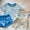 Blue I love mama boys short set