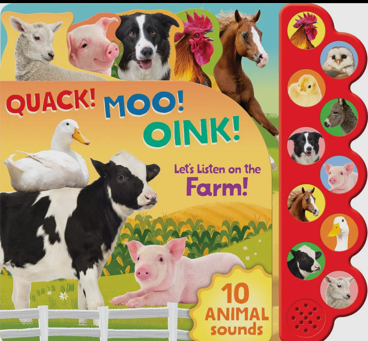 Quack moo 10 button book