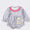 Grey dot carousel applique girls bubble