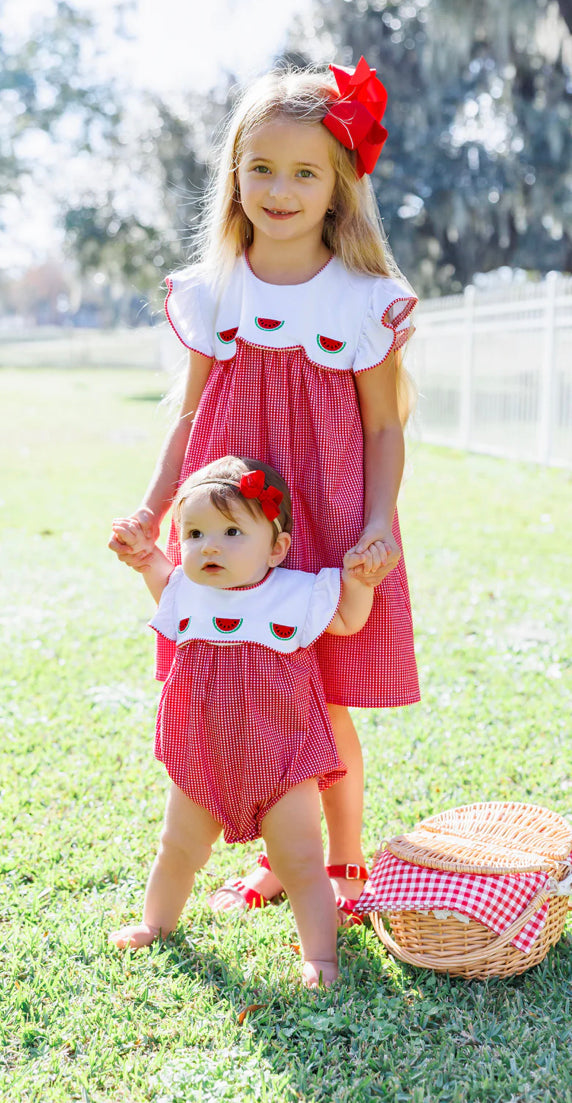 Watermelon scallop dress