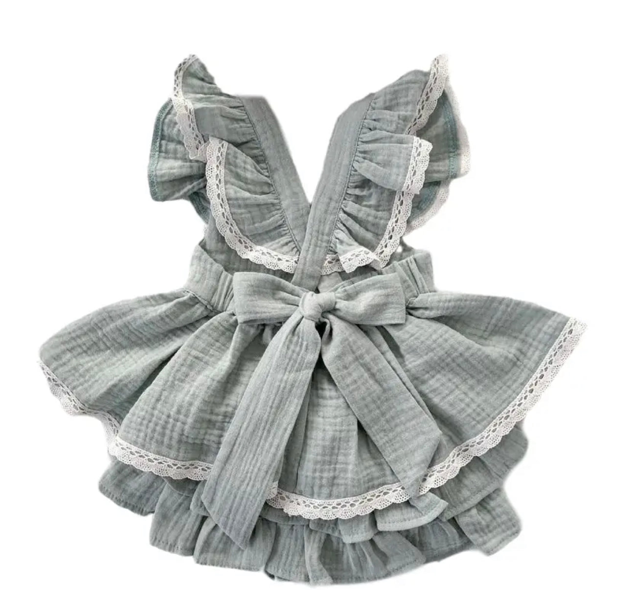 Muslin ruffle bloomer set