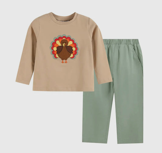 Turkey appliqué pant set