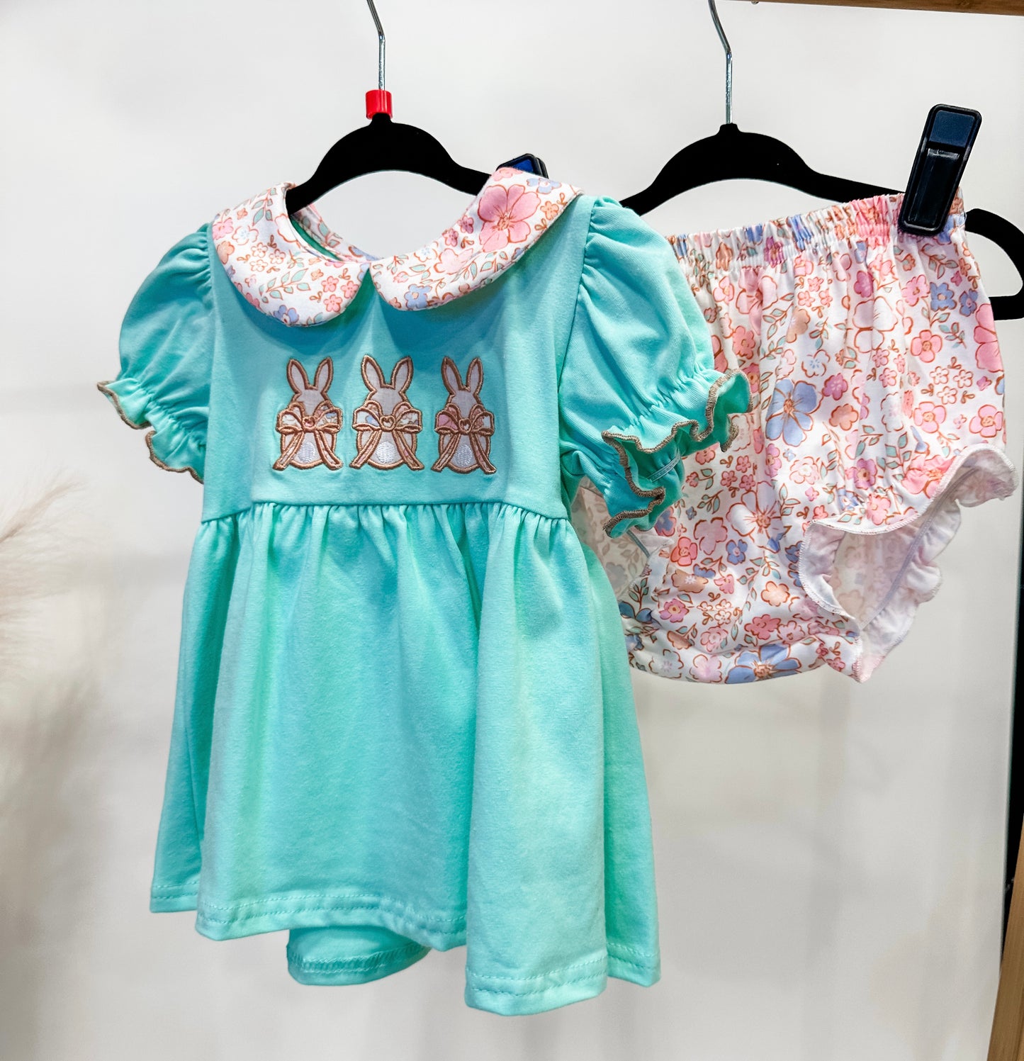 Bunny floral bloomer set