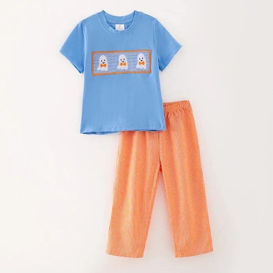 Boys Ghost smocked set