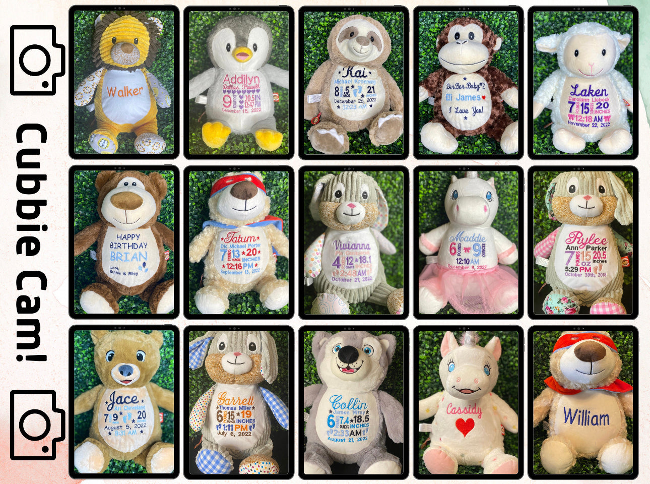 Keepsake animals INCLUDES EMBROIDERED BELLY