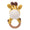 Wood crochet baby teether rattle