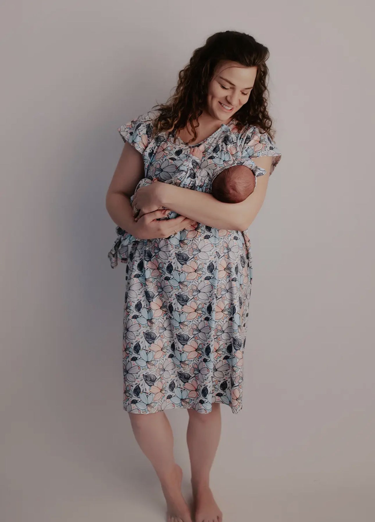 Flower bloom labor & delivery gown