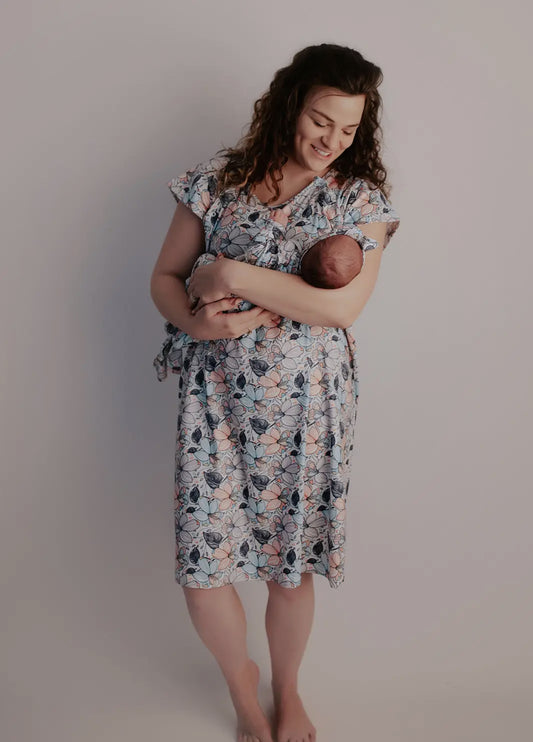 Flower bloom labor & delivery gown