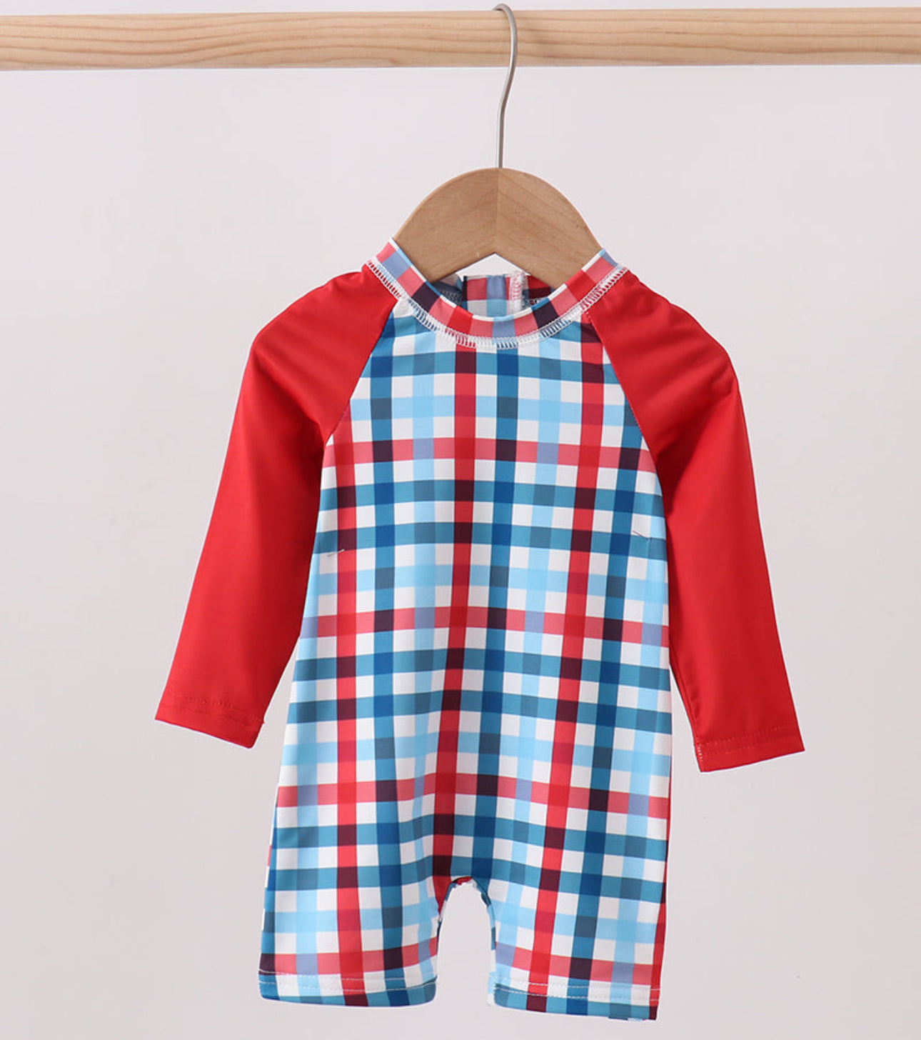 UPF 50 plaid Rashgaurd