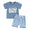 Mama’s Boy Blue Checkered Short Set