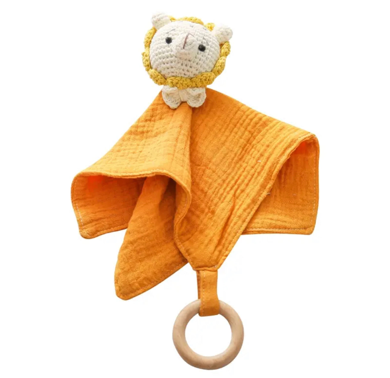 Animal lovey with teether