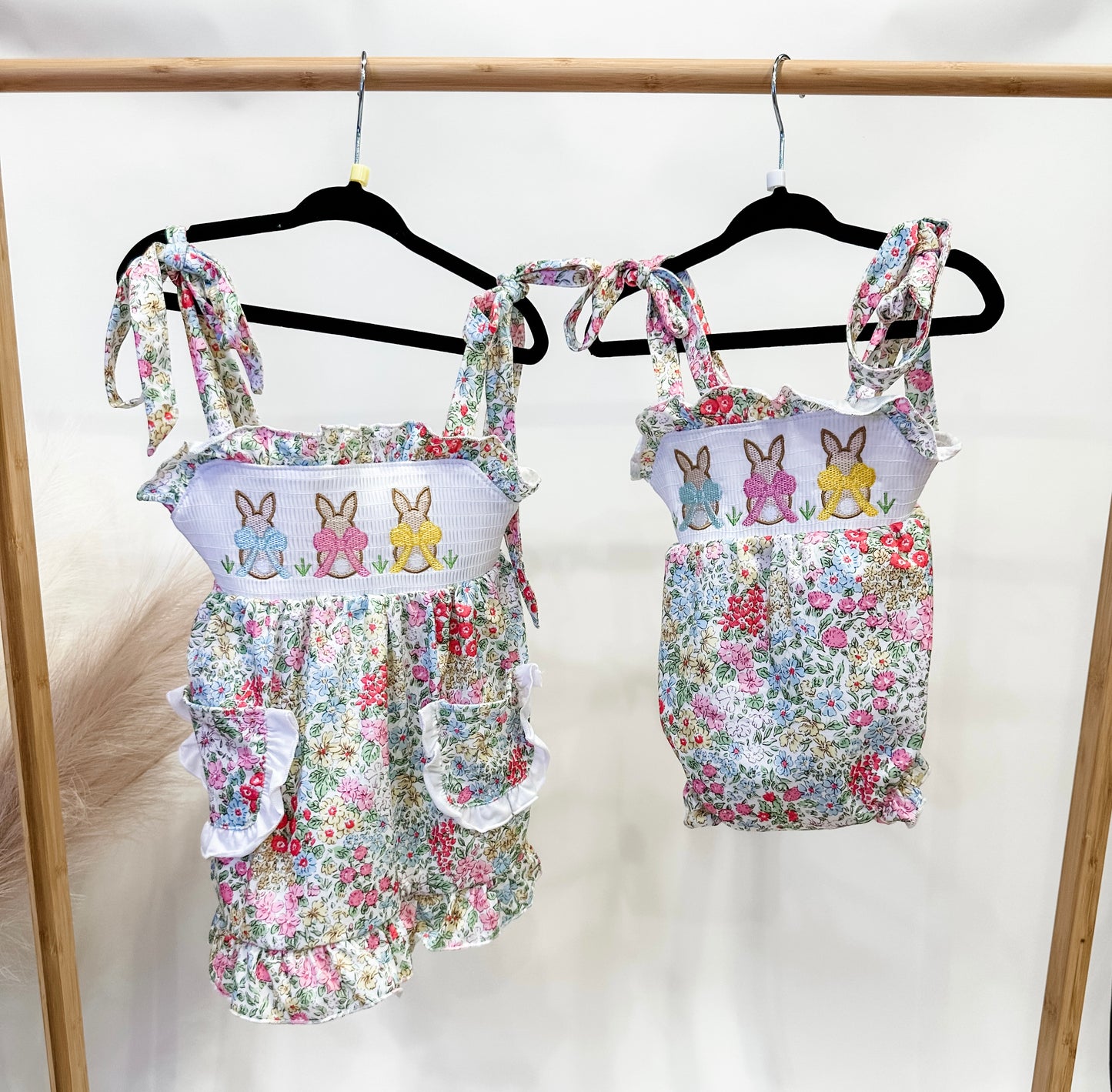 Easter floral print bunny bubble