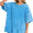 Acid wash boyfriend tee -ocean blue