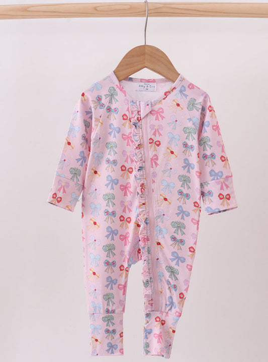 Colorful bows bamboo zippy