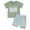 Mama’s Boy Green Checkered Short Set