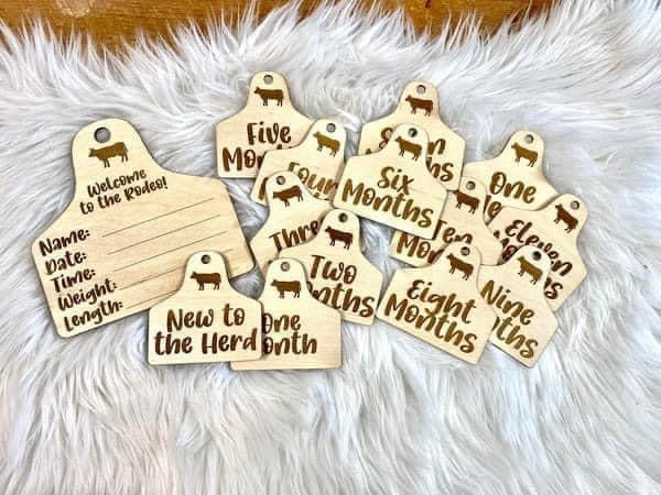 Milestone cow tags (milestones only, 12 pack)