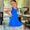 Skort ruffle dress royal blue