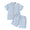 Blue linen short set