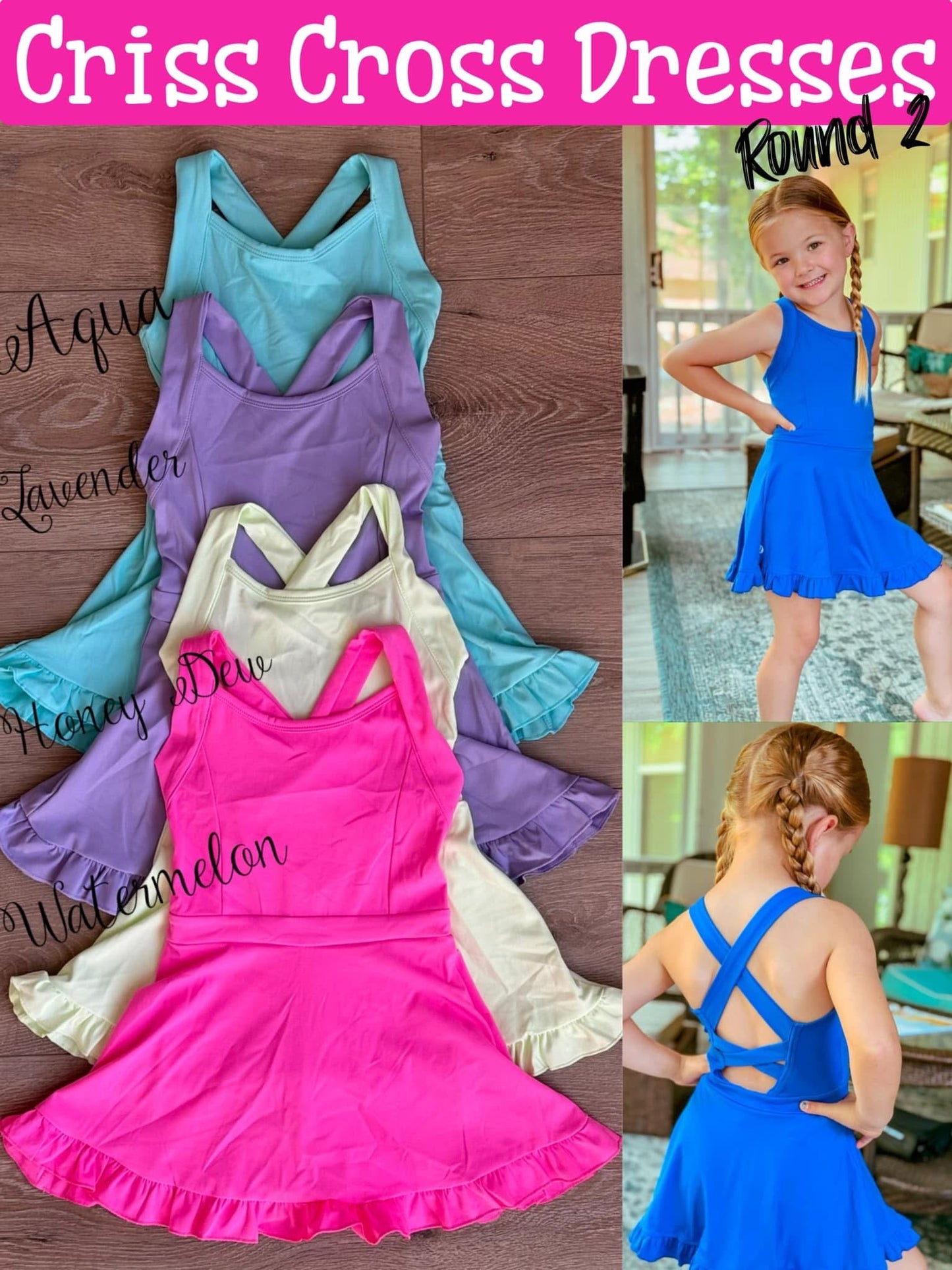 Skort ruffle dress royal blue