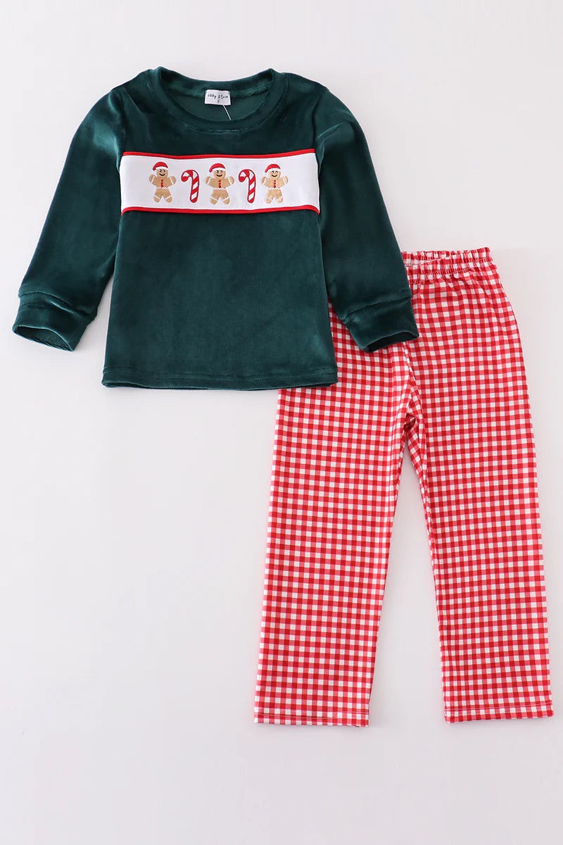Green gingerbread boys set