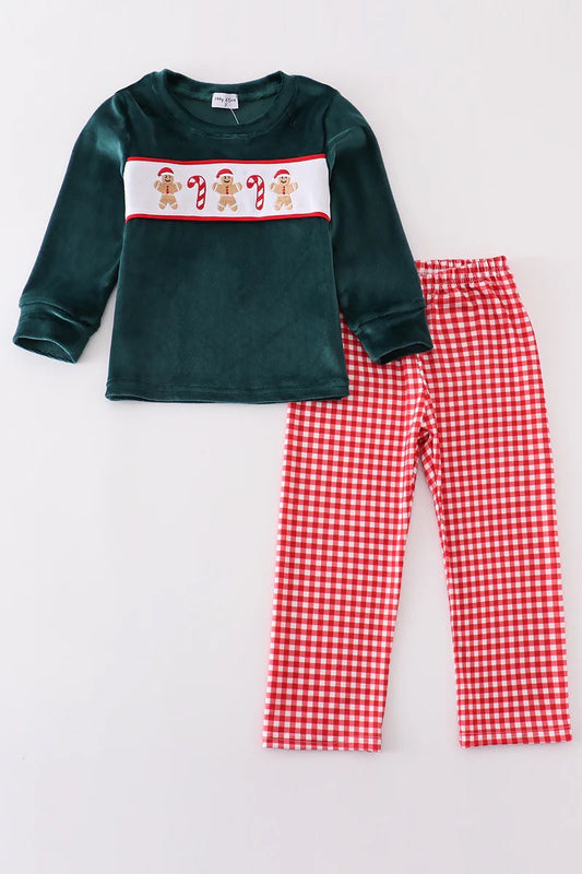 Green gingerbread boys set