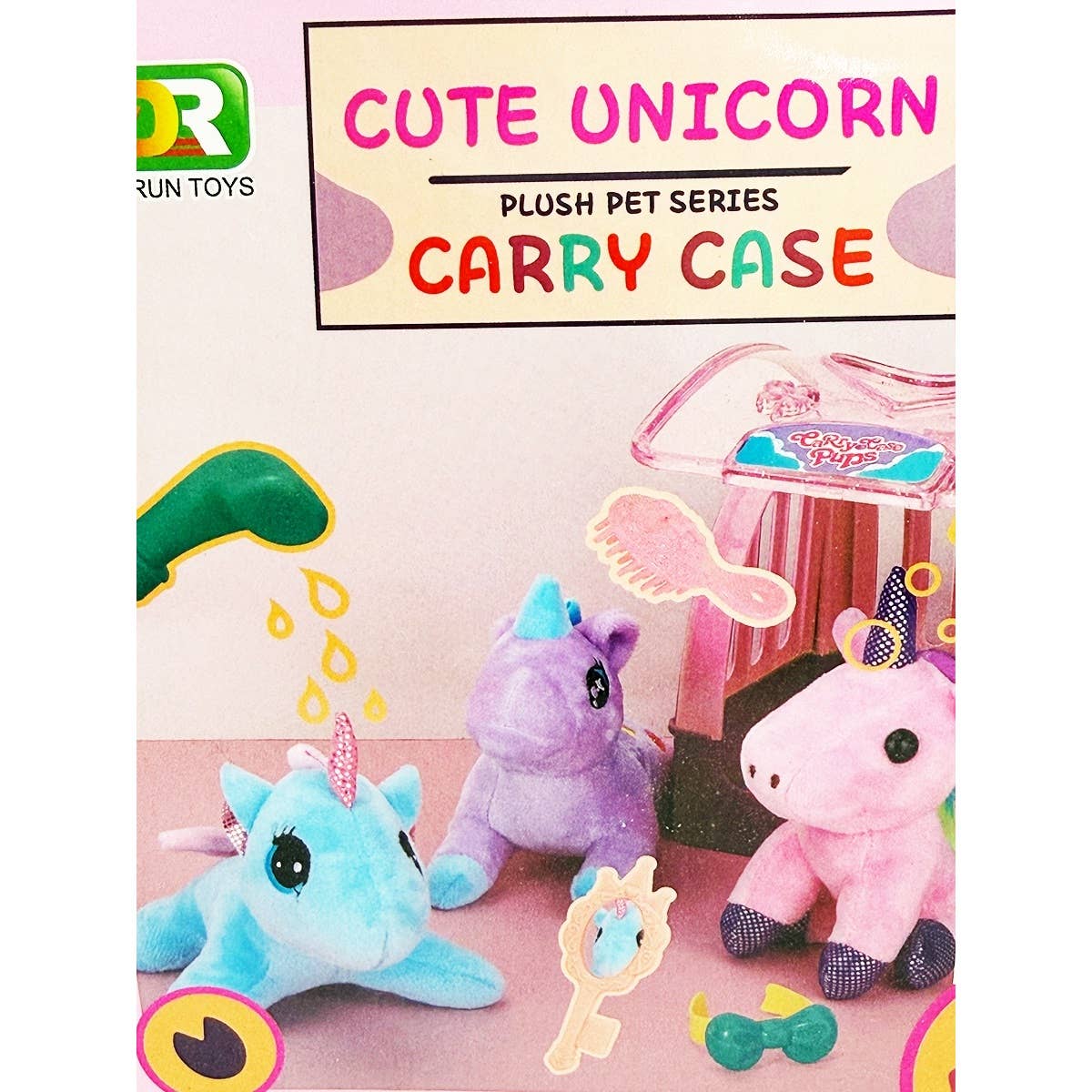 Unicorn Plush Toy With Carrier and Accessories