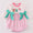 Pink Santa reindeer tree bubble