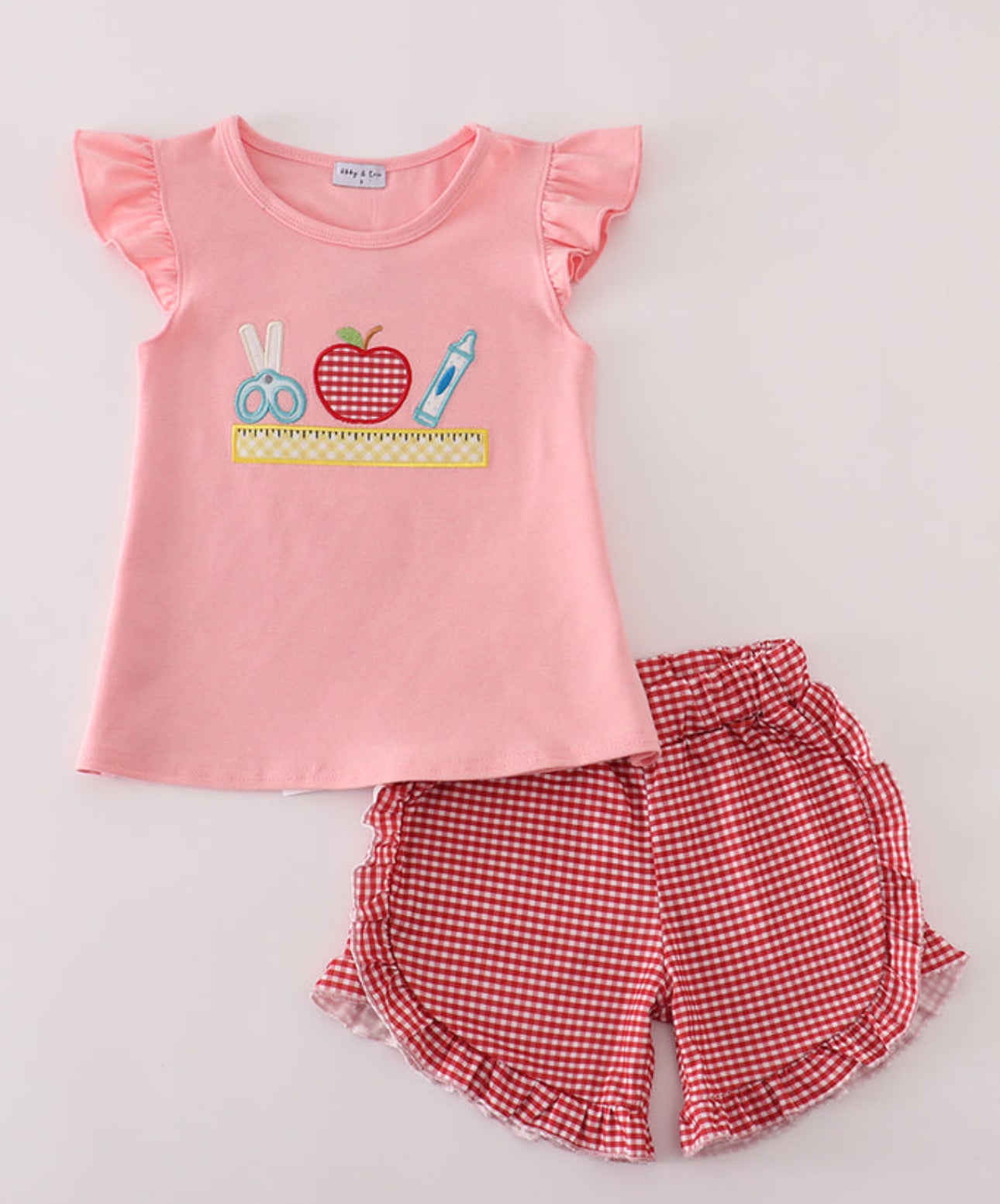 Pink Apple Pencil appliqué set