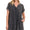 Raw edge v-neck dress - black