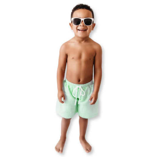 Seersucker swim shorts