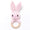 Wood crochet baby teether rattle