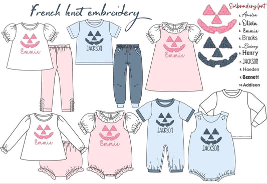 Blue pumpkin boys set