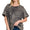 Acid wash French terry tee - black