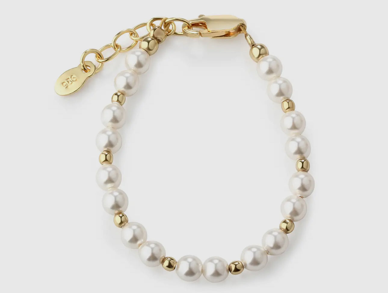 14K gold plated pearl bracelet